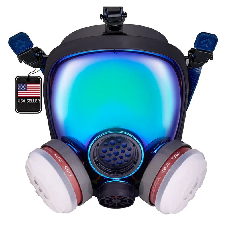 PD-100 Full Face Respirator Gas Mask with Organic Vapor and Particulate Filtration, , large image number 1